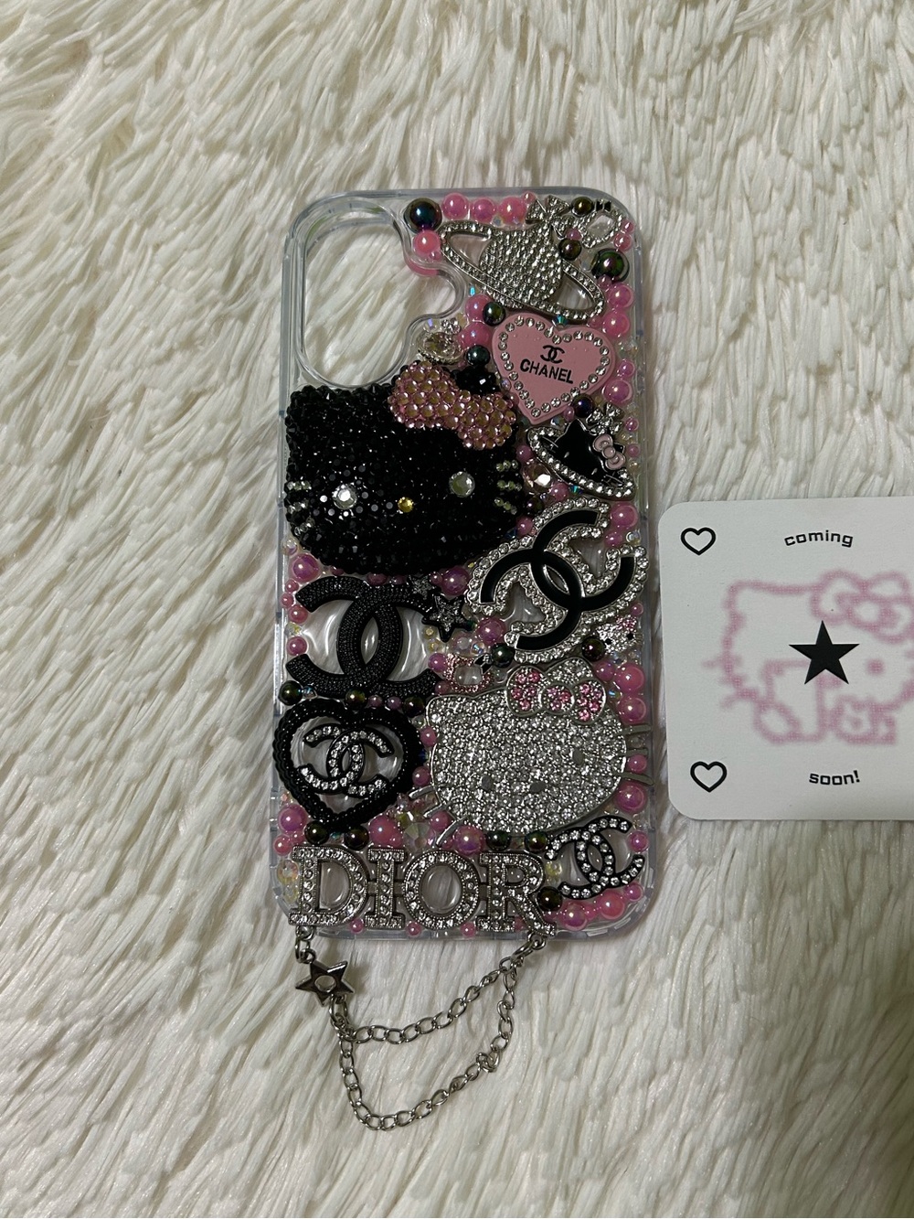 Handmade iPhone 17 Junk Case Bling Hello Kitty Kawaii Luxury Goth Pink Y2K